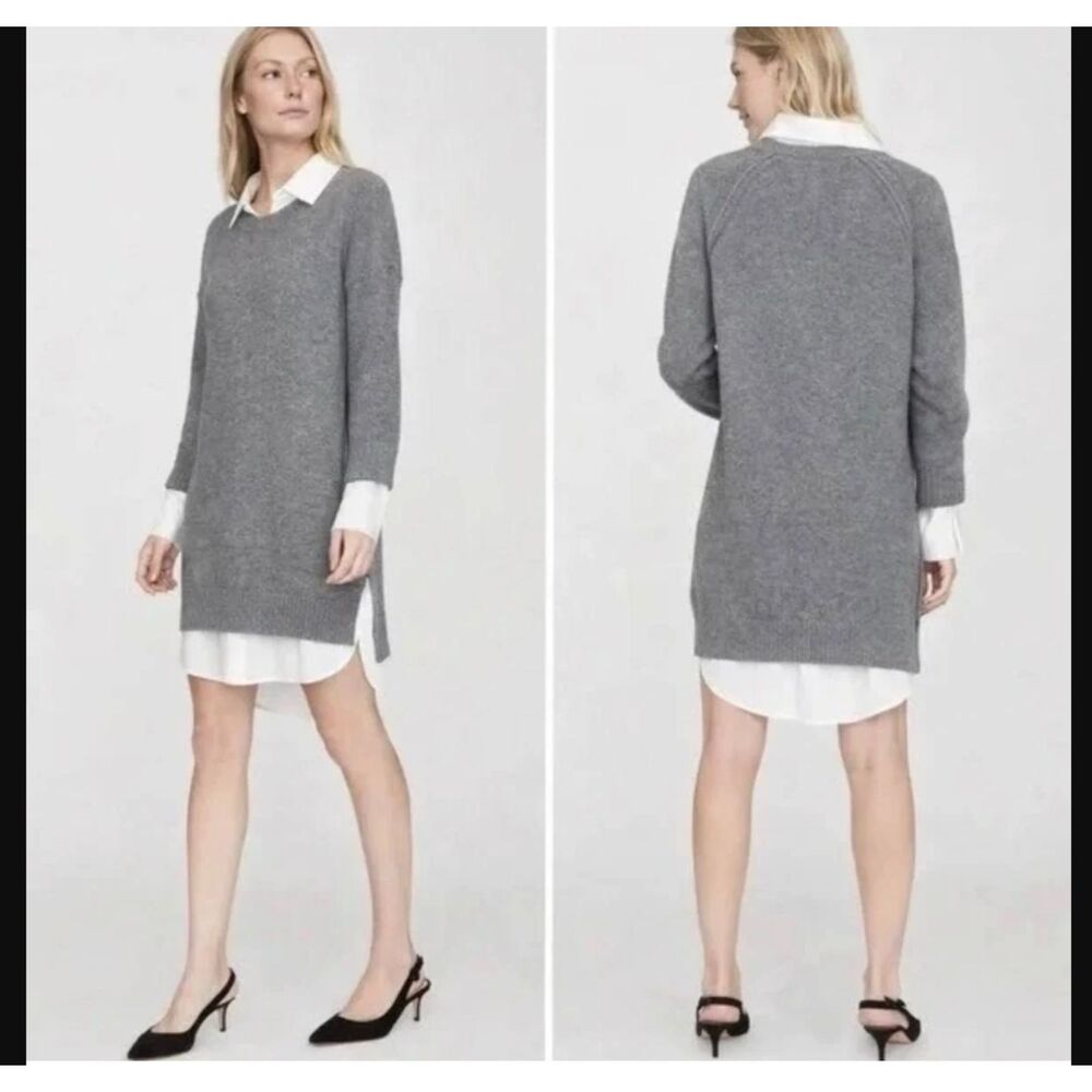 Brochu Walker The Looker Layered Sweater Dress Minimalist Luxe - Large